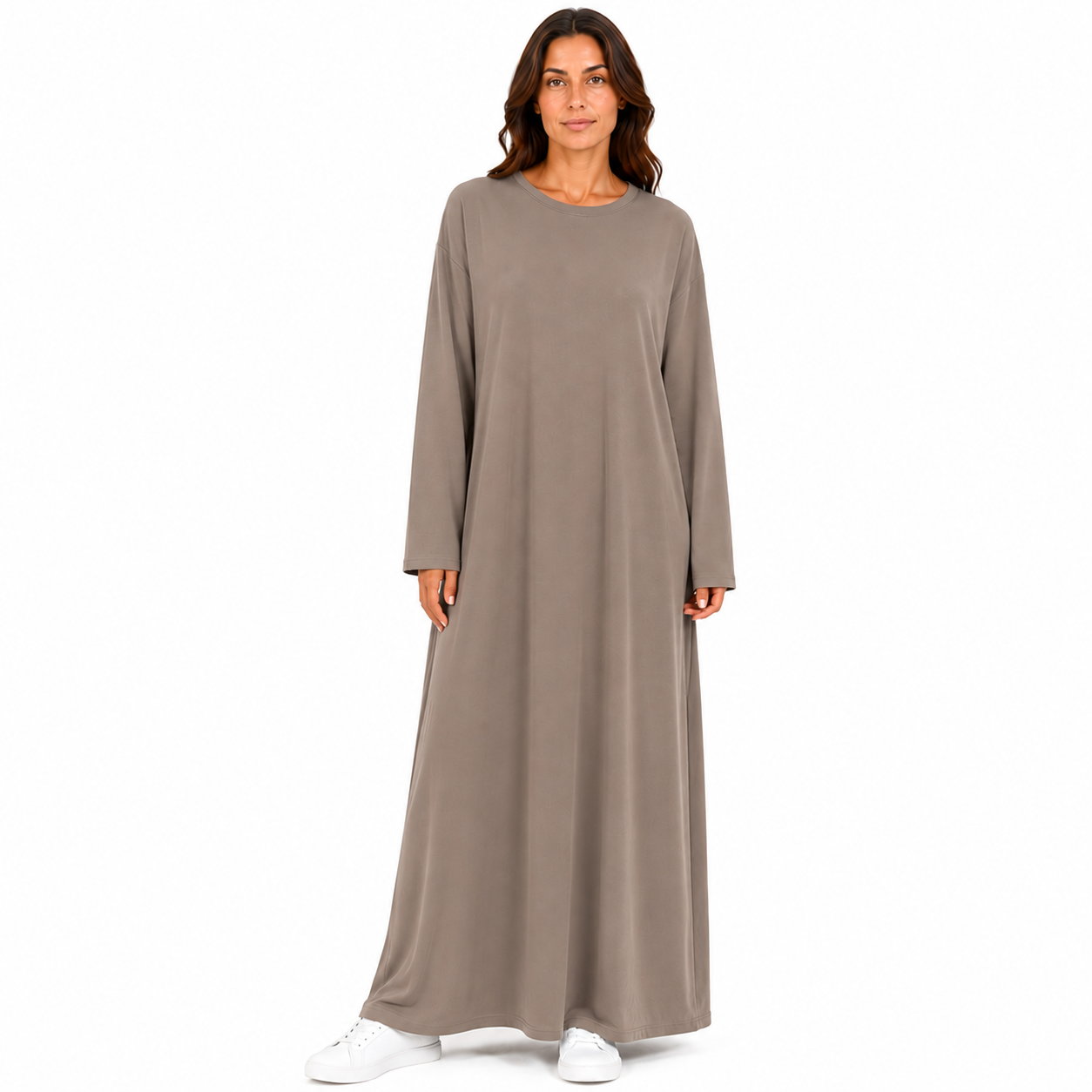 Robe Longue Oversize Femme – Manches Longues, Coupe Fluide – Taille Unique 36 à 46