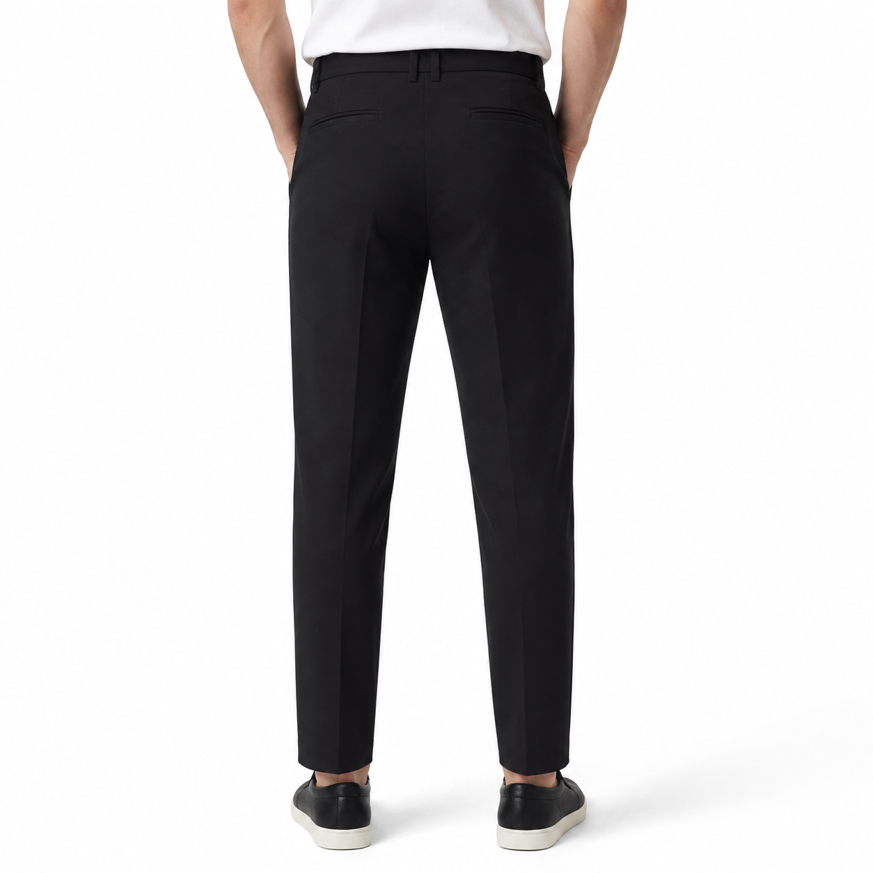 Pantalon Homme Élégant Coupe Droite et Extensible