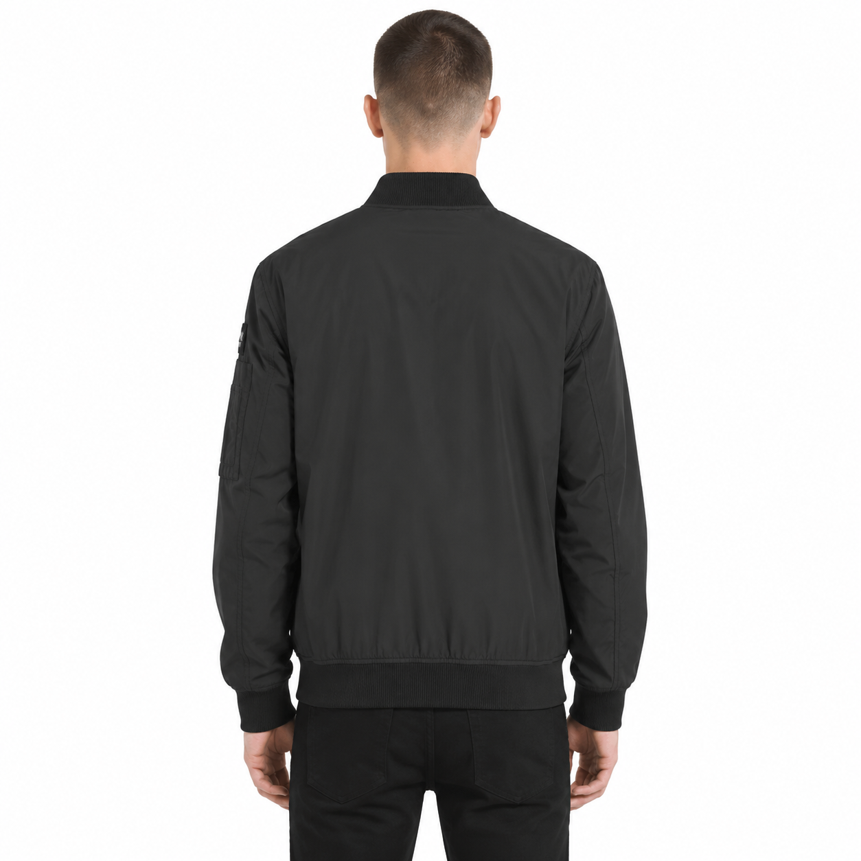 Blouson Bomber Homme Léger avec Poche sur Manche
