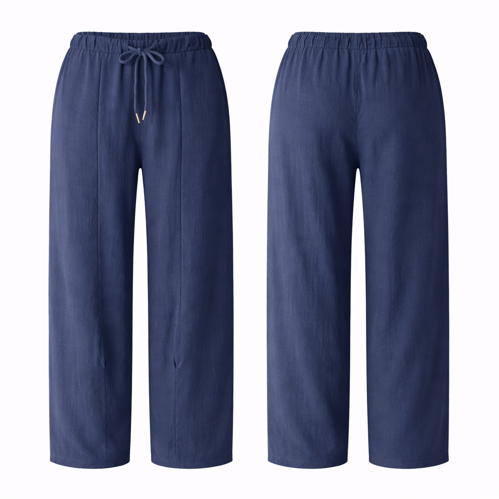 Pantalon Fluide Femme Taille Élastique Coupe Large Confort Chic Taille Unique