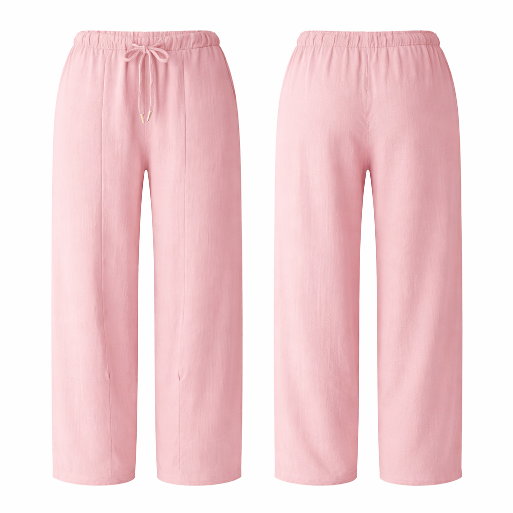 Pantalon Fluide Femme Taille Élastique Coupe Large Confort Chic Taille Unique