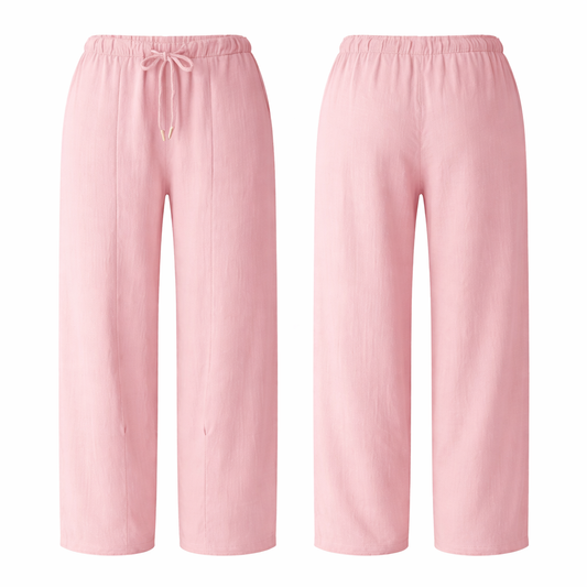 Damen Fluidhose Elastischer Bund Weite Passform Bequem Schick Einheitsgröße