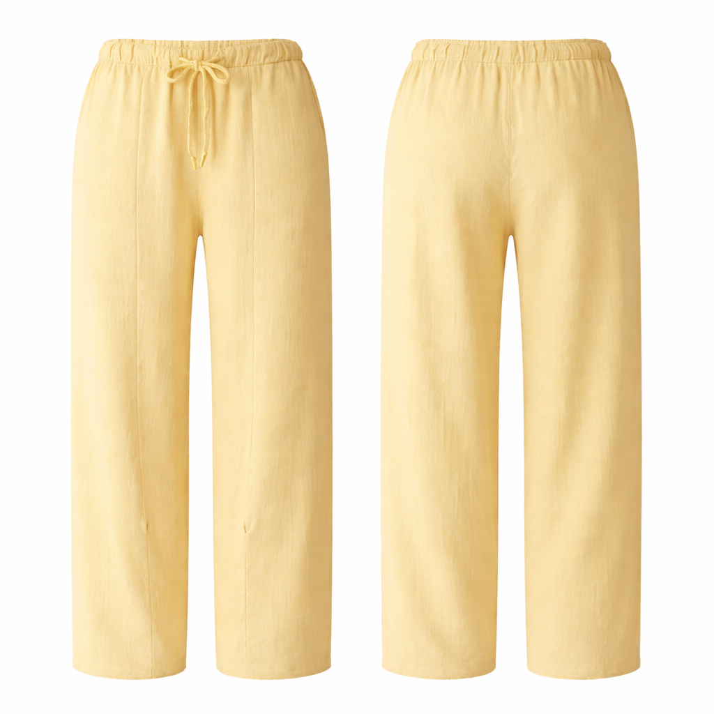 Pantalon Fluide Femme Taille Élastique Coupe Large Confort Chic Taille Unique