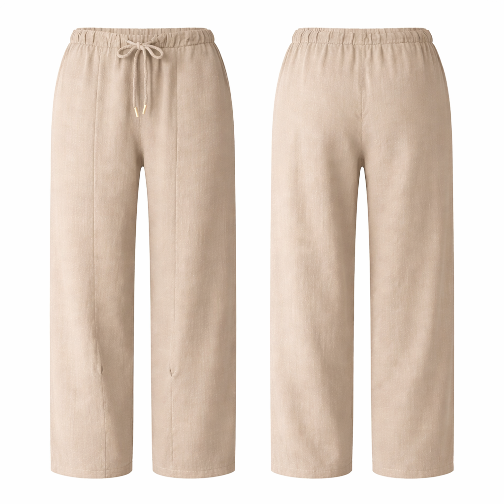 Pantalon Fluide Femme Taille Élastique Coupe Large Confort Chic Taille Unique