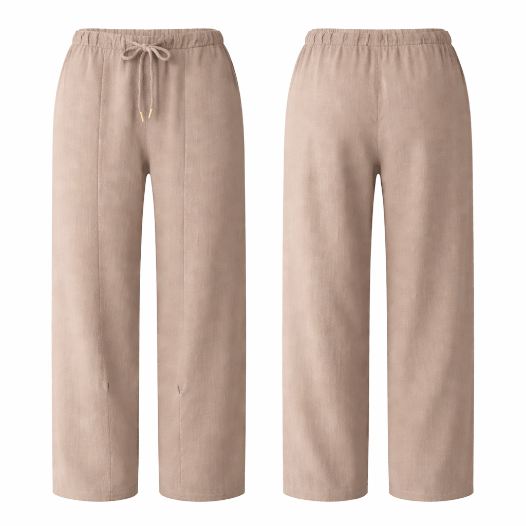 Pantalon Fluide Femme Taille Élastique Coupe Large Confort Chic Taille Unique