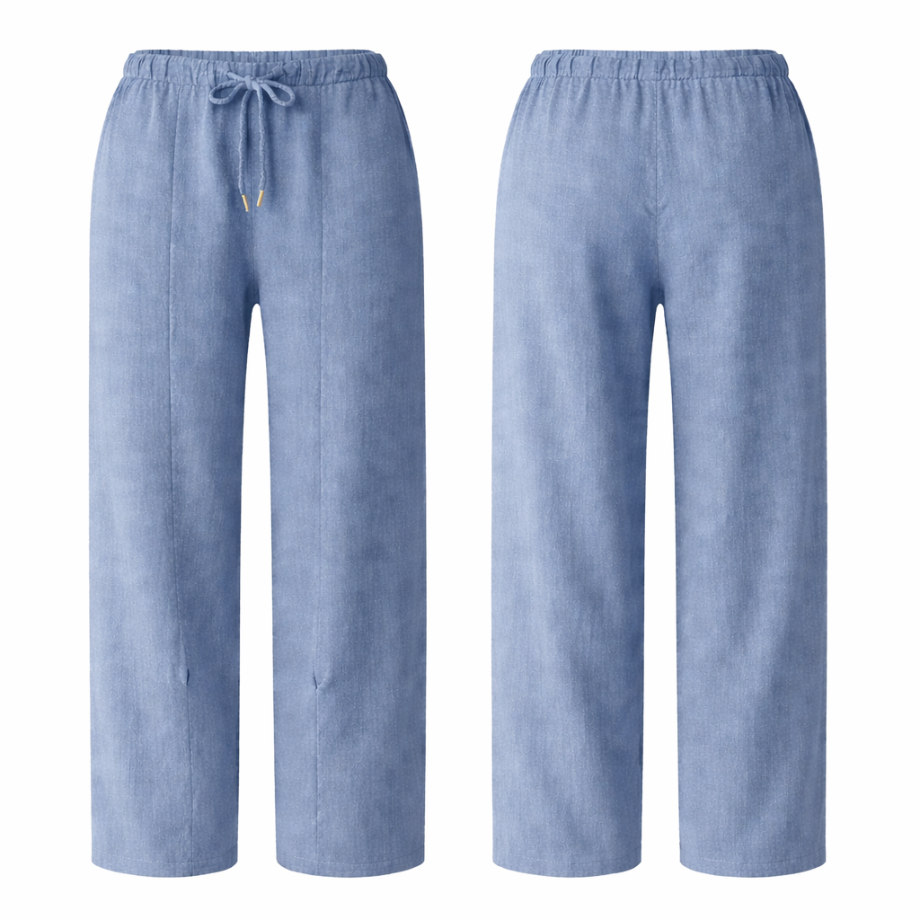Pantalon Fluide Femme Taille Élastique Coupe Large Confort Chic Taille Unique