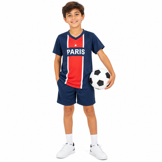 Ensemble de Football Enfant Multicolore – Maillot et Short Sport