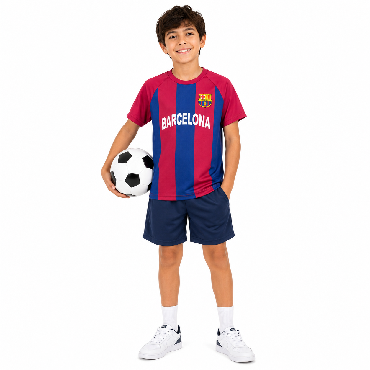 Ensemble de Football Enfant Multicolore – Maillot et Short Sport