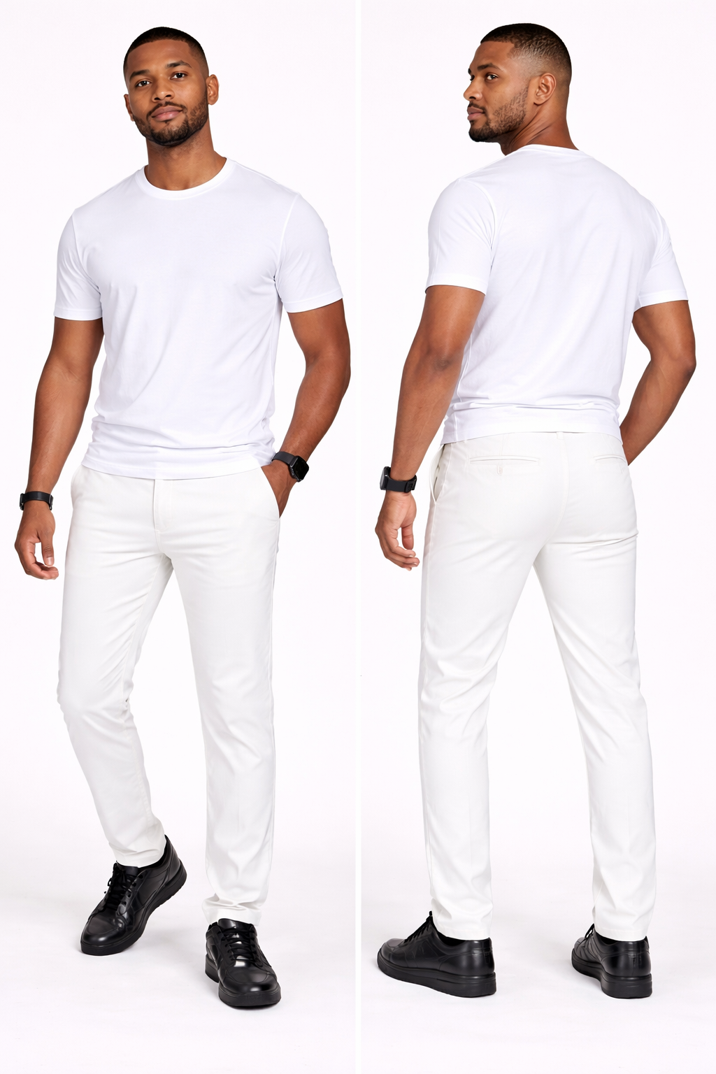 Herrenhose, schmal geschnitten, elegant & bequem – Stretchbund, moderner Chic-Stil