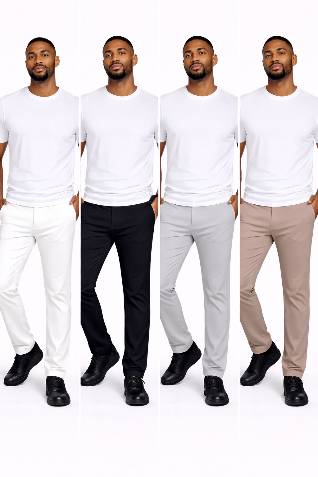 Herrenhose, schmal geschnitten, elegant & bequem – Stretchbund, moderner Chic-Stil