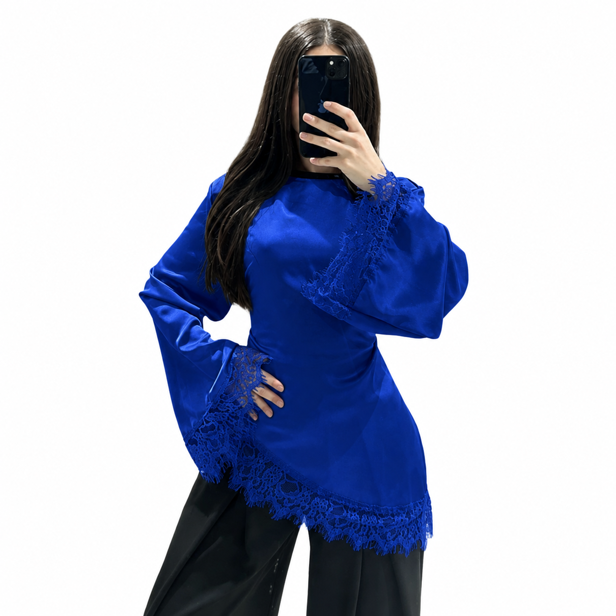 tunic with lace detail