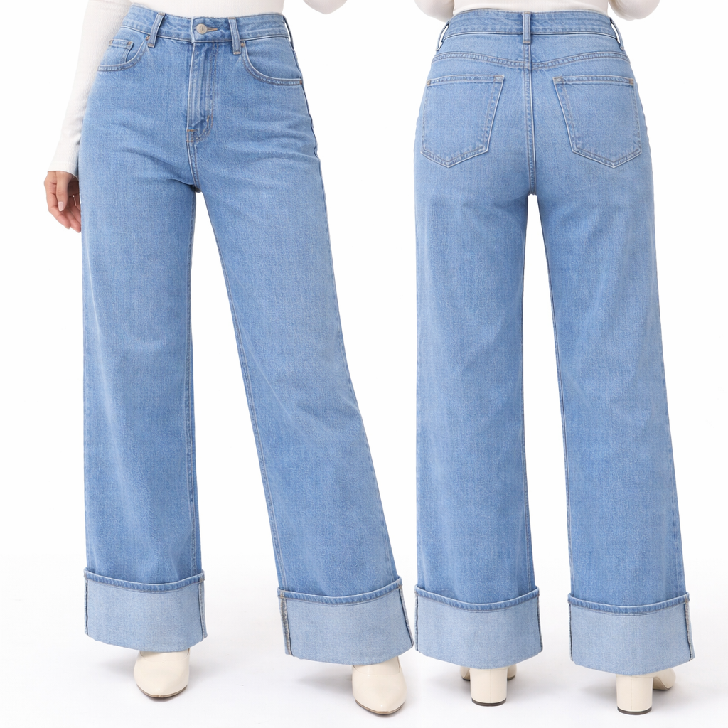 Jean Wide Leg Femme Taille Haute – Coupe Large Chic