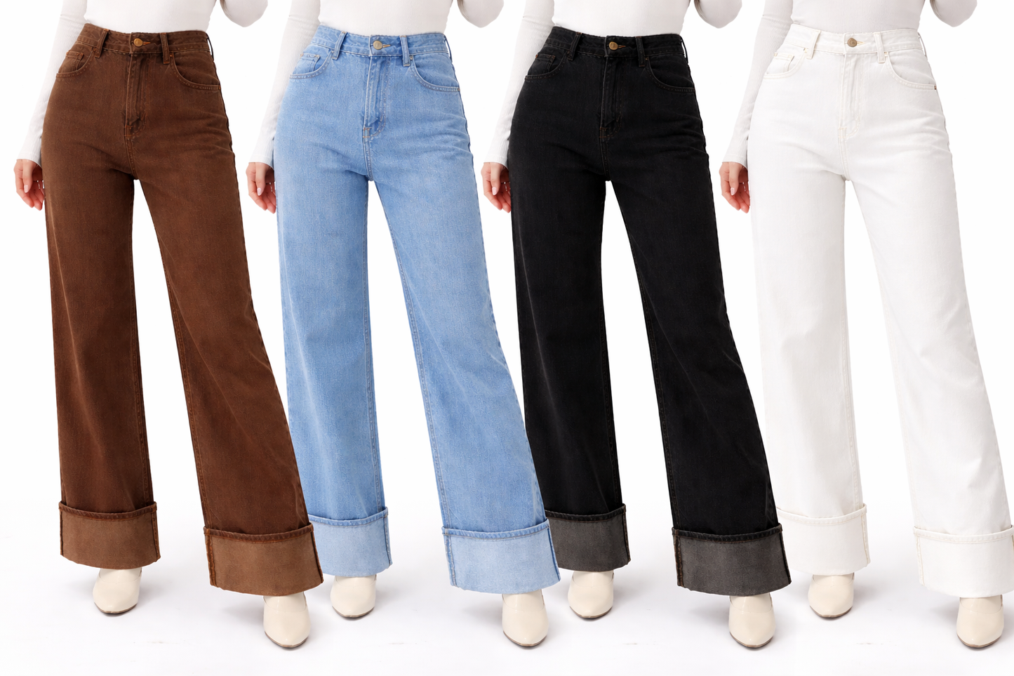 Jean Wide Leg Femme Taille Haute – Coupe Large Chic