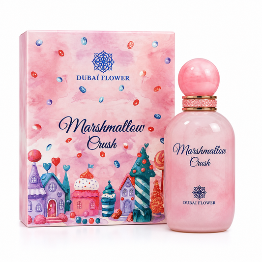 Parfum Marshmallow Crush Dubai Flower – Eau de Parfum Gourmande Sucrée Longue Tenue 100ml