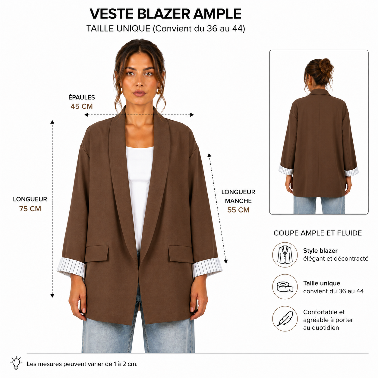 Blazer femme oversize chic – Élégant & tendance