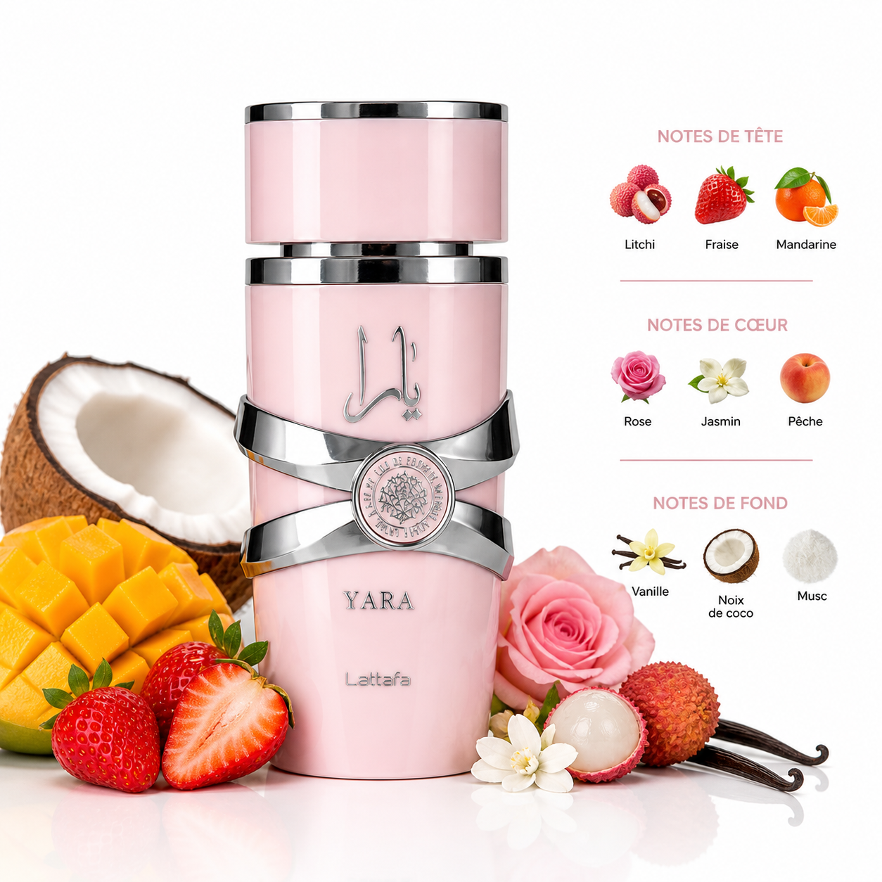 Parfum Yara Rose Lattafa 100ml Femme
