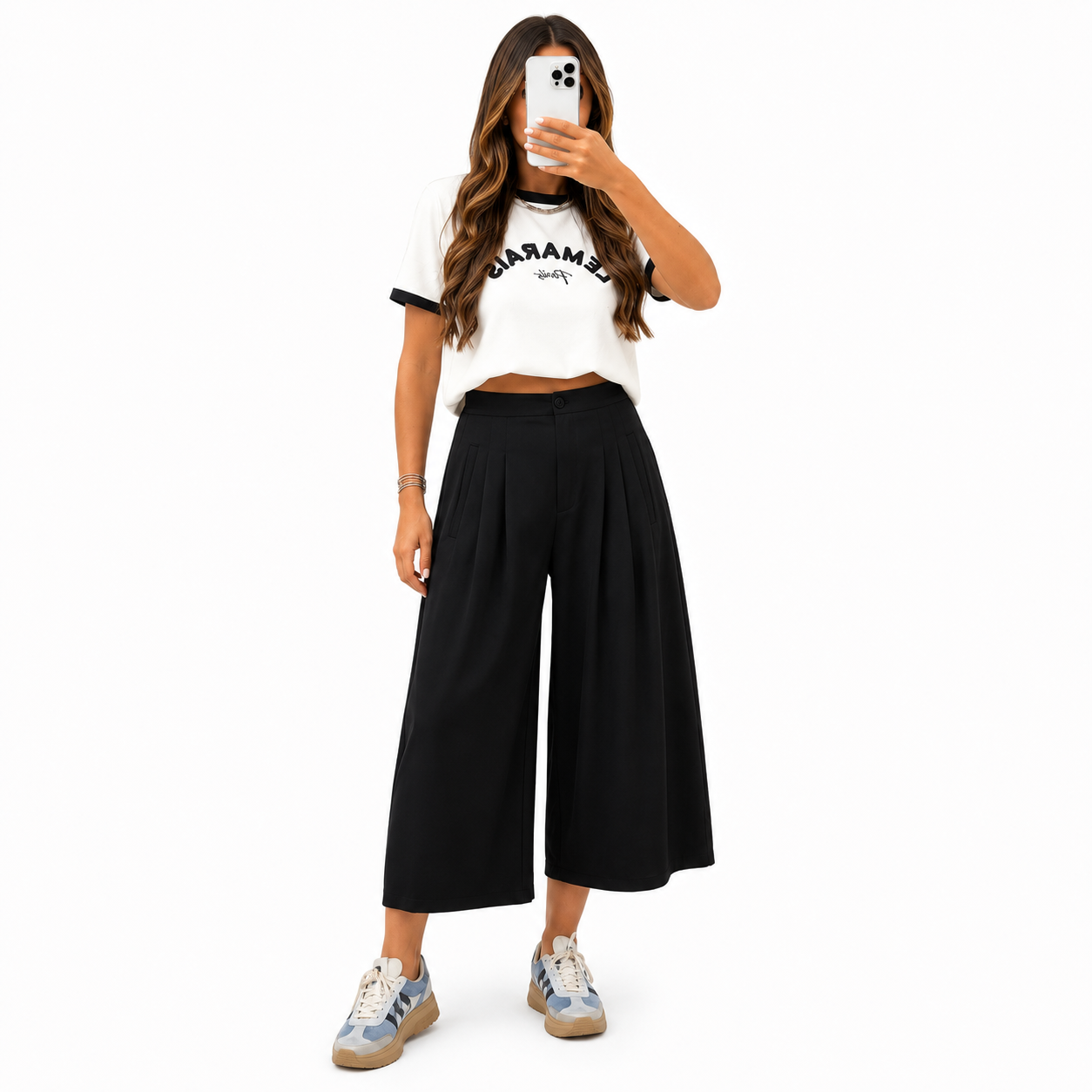 Pantacourt Large Femme – Taille Élastique et Coupe Fluide