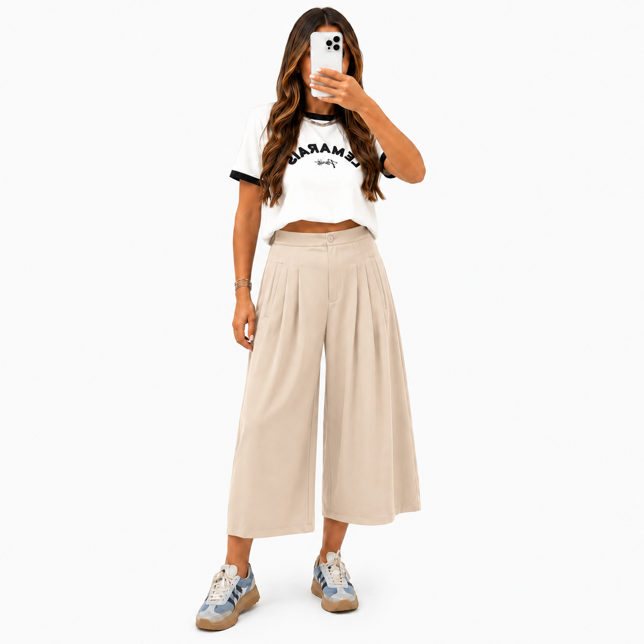 Pantacourt Large Femme – Taille Élastique et Coupe Fluide