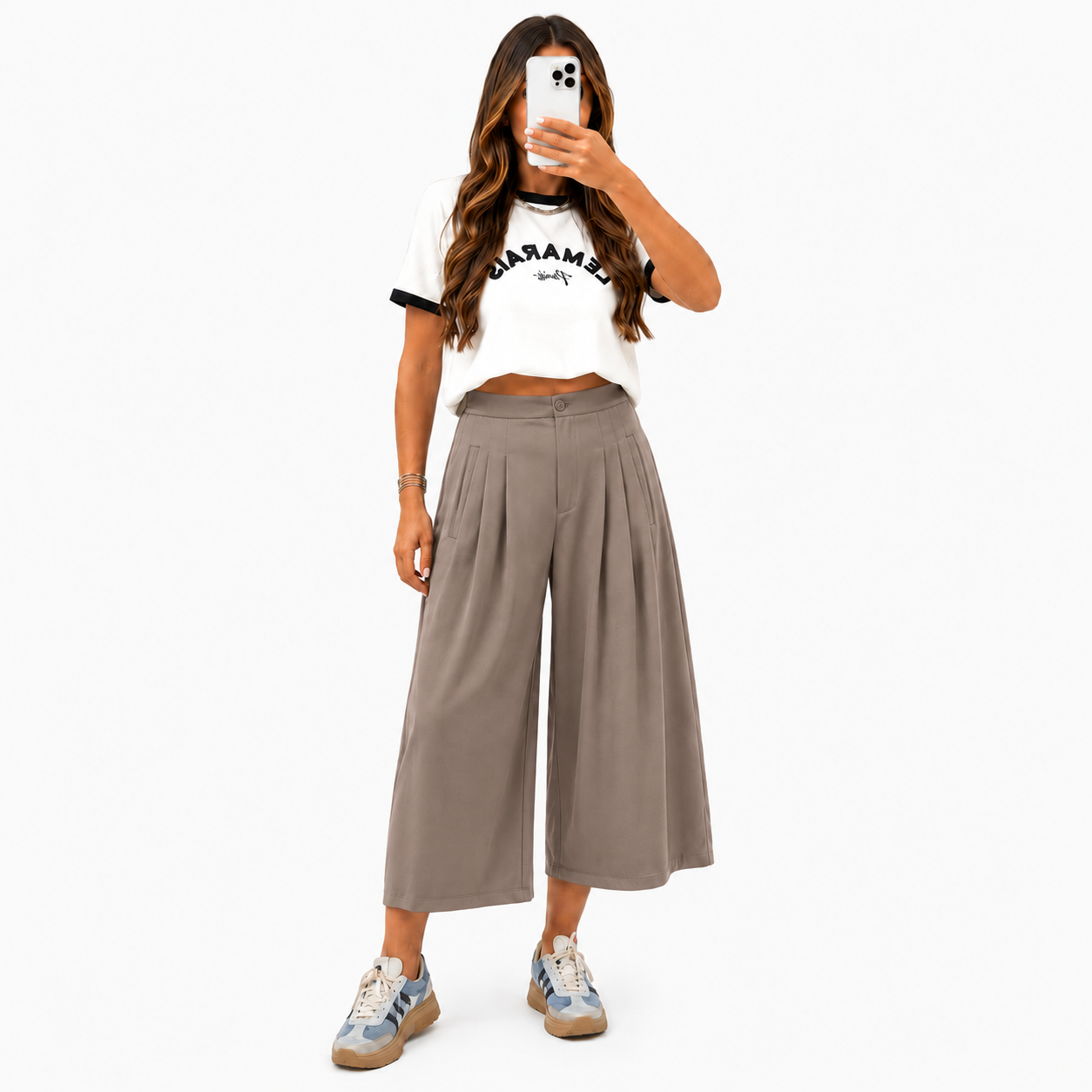 Pantacourt Large Femme – Taille Élastique et Coupe Fluide