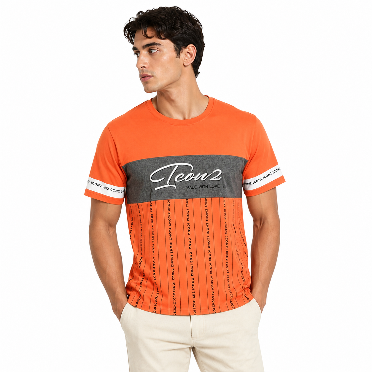 T-shirt Homme Brodé – Coupe Moderne et Confort Quotidien