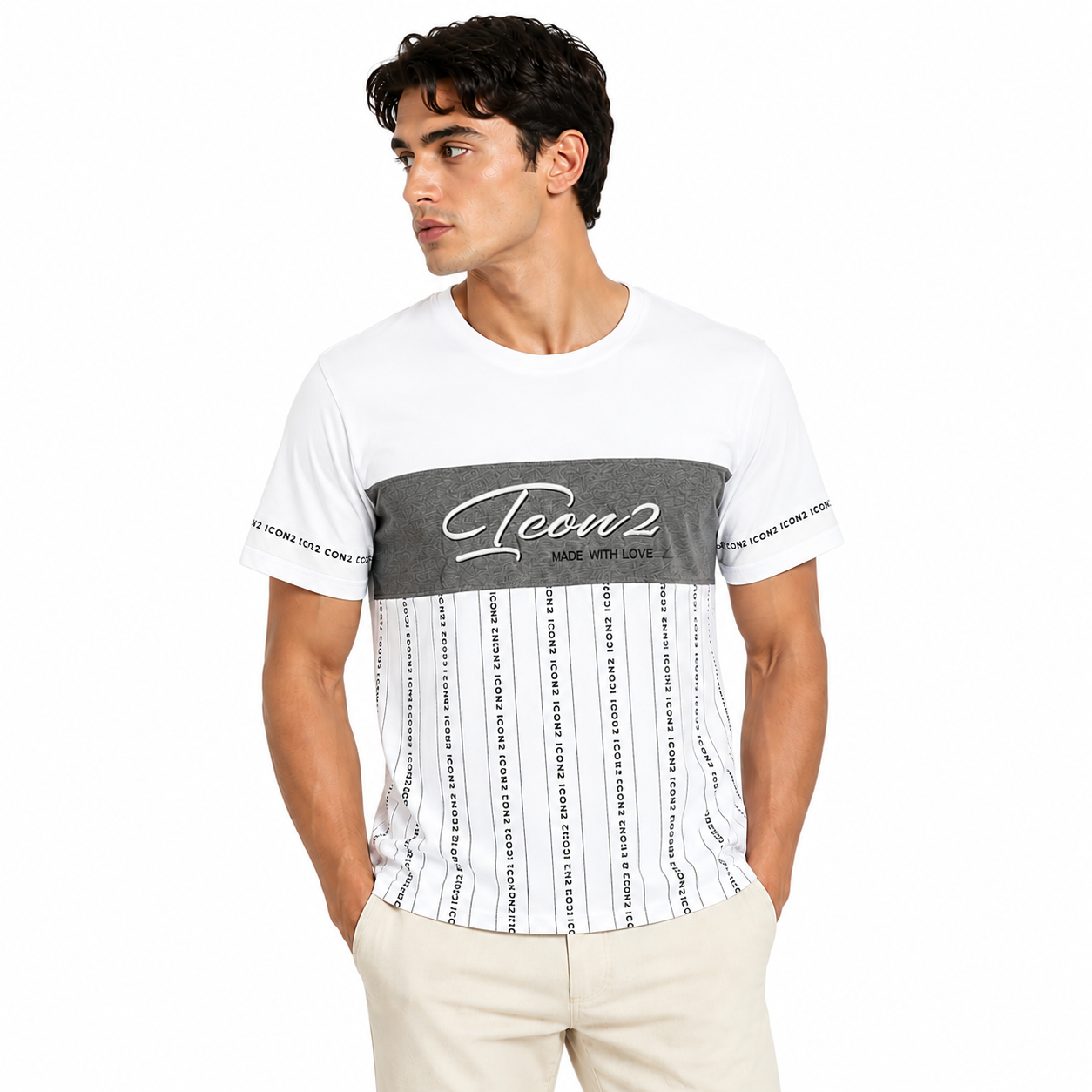 T-shirt Homme Brodé – Coupe Moderne et Confort Quotidien