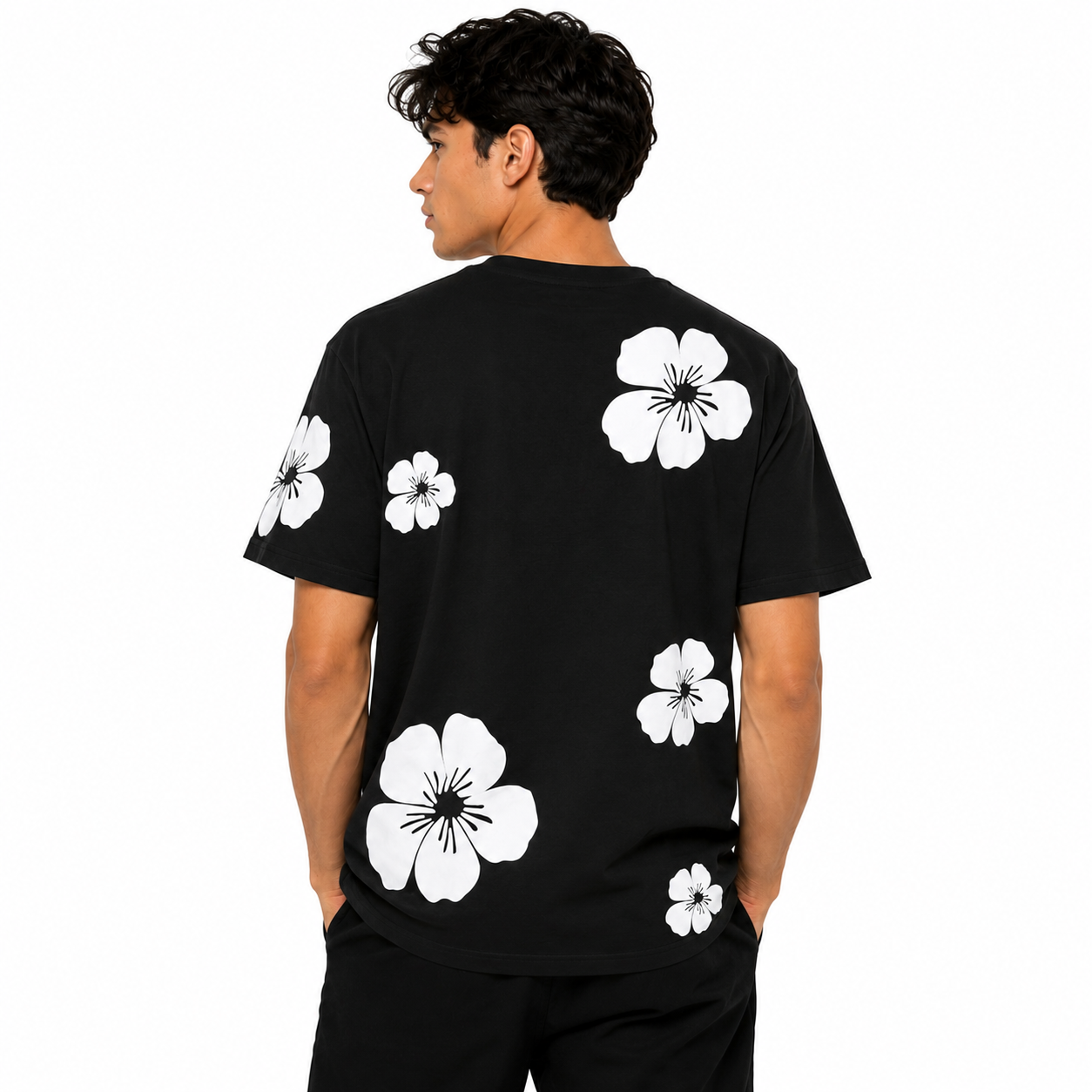 T-Shirt Homme Floral Oversize Imprimé