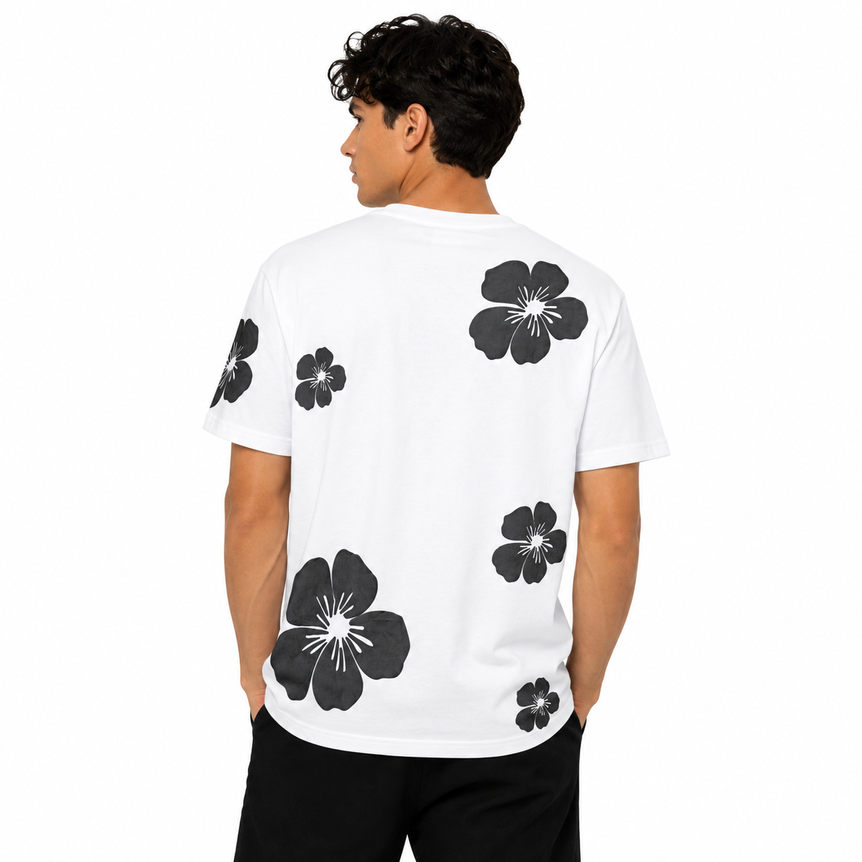 T-Shirt Homme Floral Oversize Imprimé