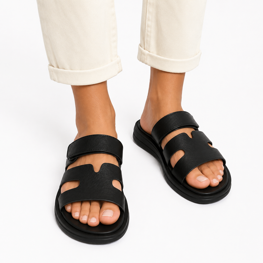 Women's Flat Multi-Strap Sandals – Minimalist Style