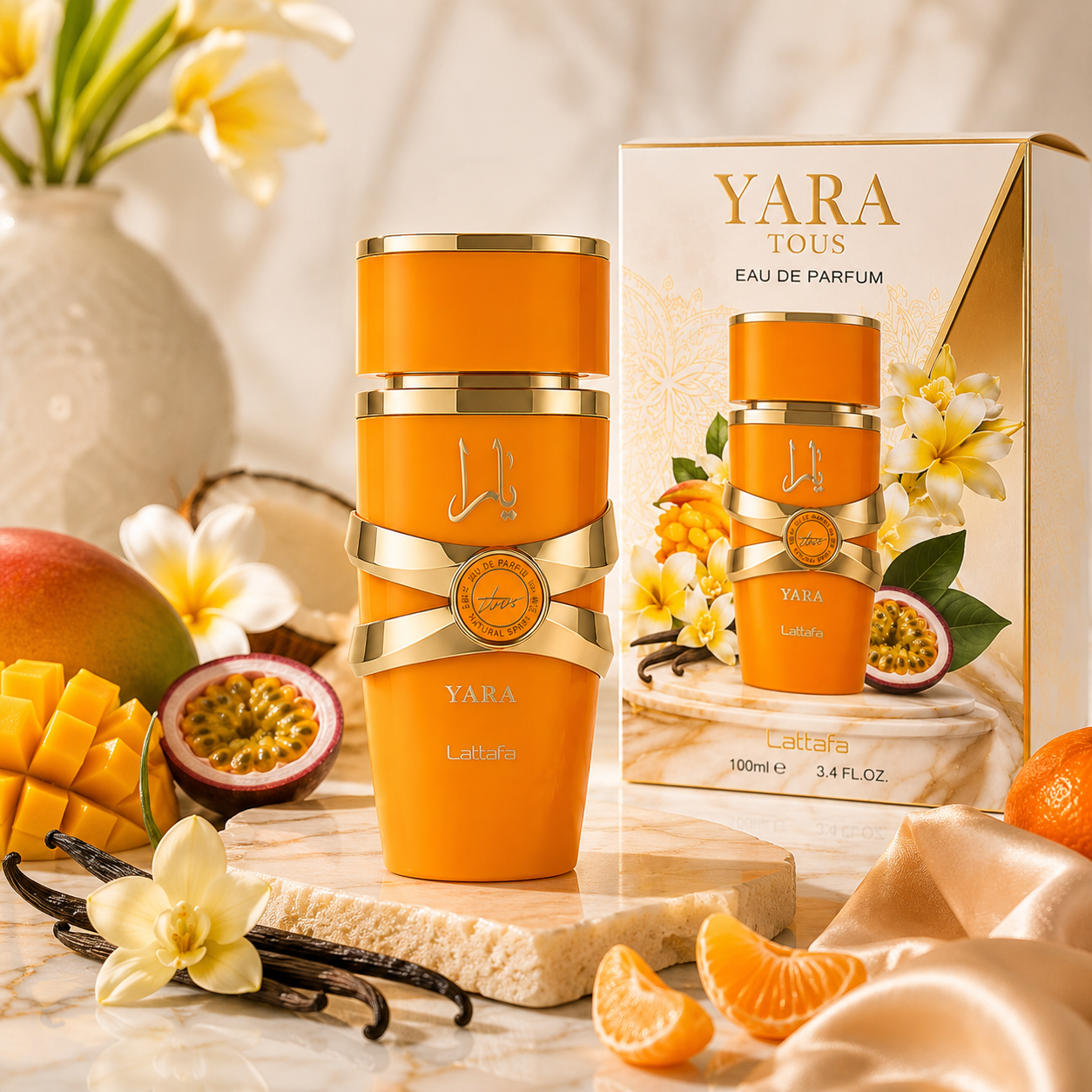 Yara Jaune Eau de Parfum Lattafa Femme Floral Gourmand Longue Tenue 100ml