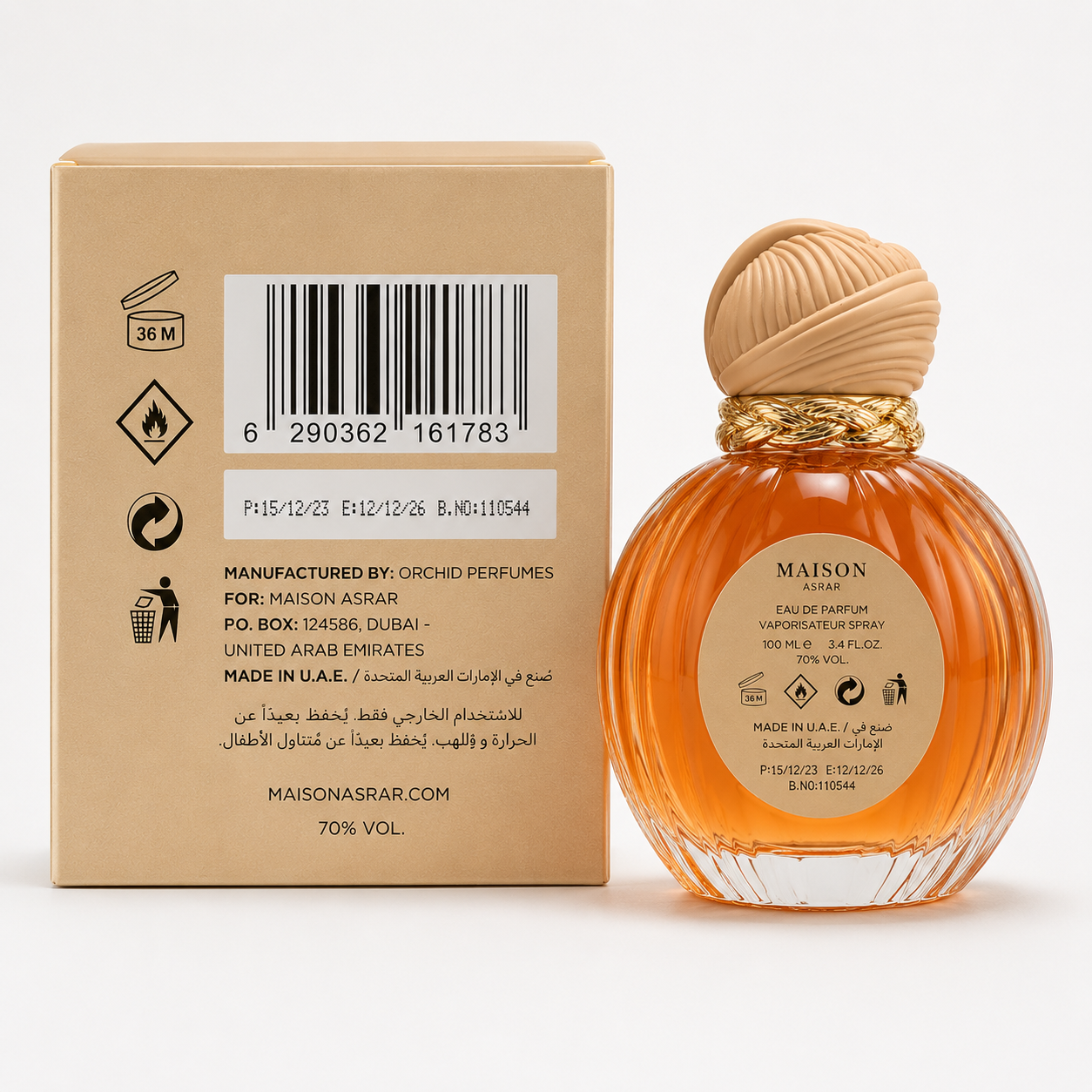 Maison Asrar Vanilla Voyage Eau de Parfum 100ml – Parfum Vanille Gourmand Oriental