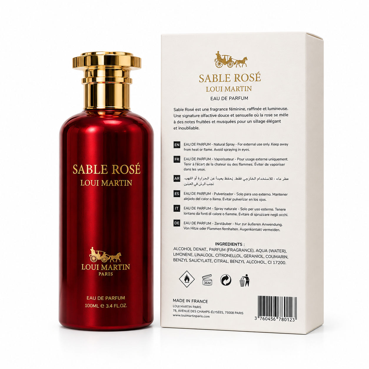 Sable Rosé Loui Martin Eau de Parfum 100ml – Parfum Floral Musqué Femme Élégant