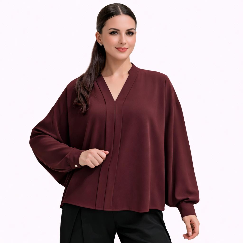 Chemise Femme Élégante Coupe Fluide – Haut Chic et Confortable pour Travail et Quotidien