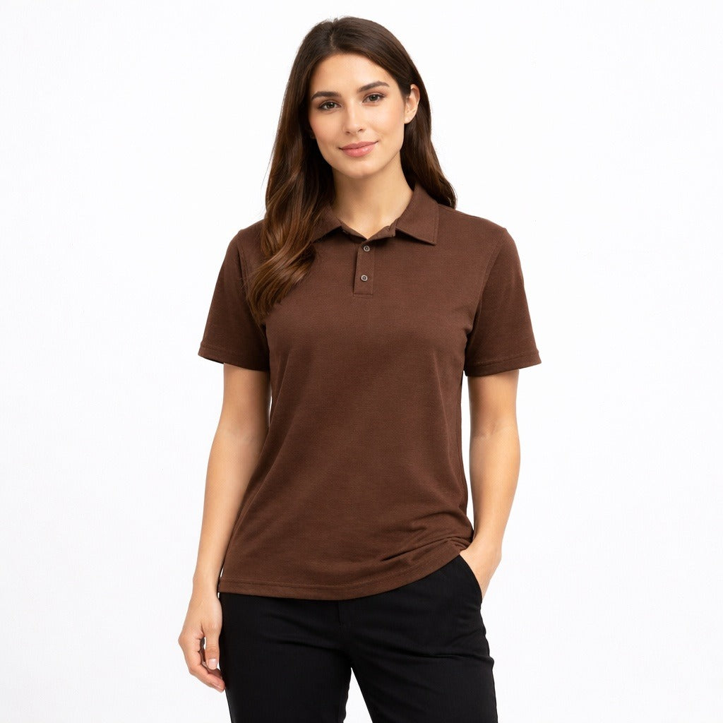 Polo Femme Chic Coupe Droite Confort Léger Quotidien Élégant