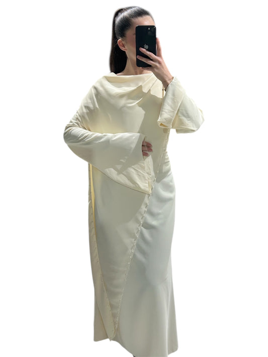 Abaya tendance avec perles 252