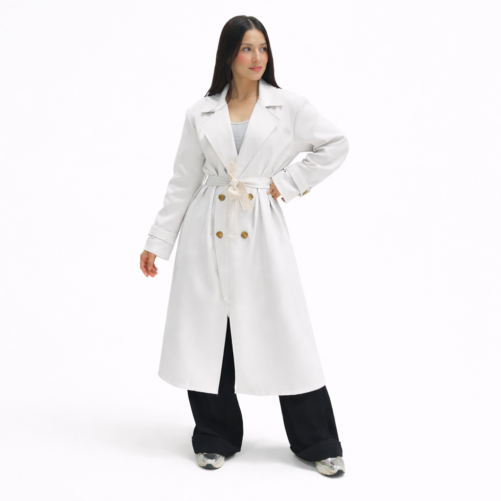 Trench 415 Printemps Été Oversize Femme Élégant Chic Moderne