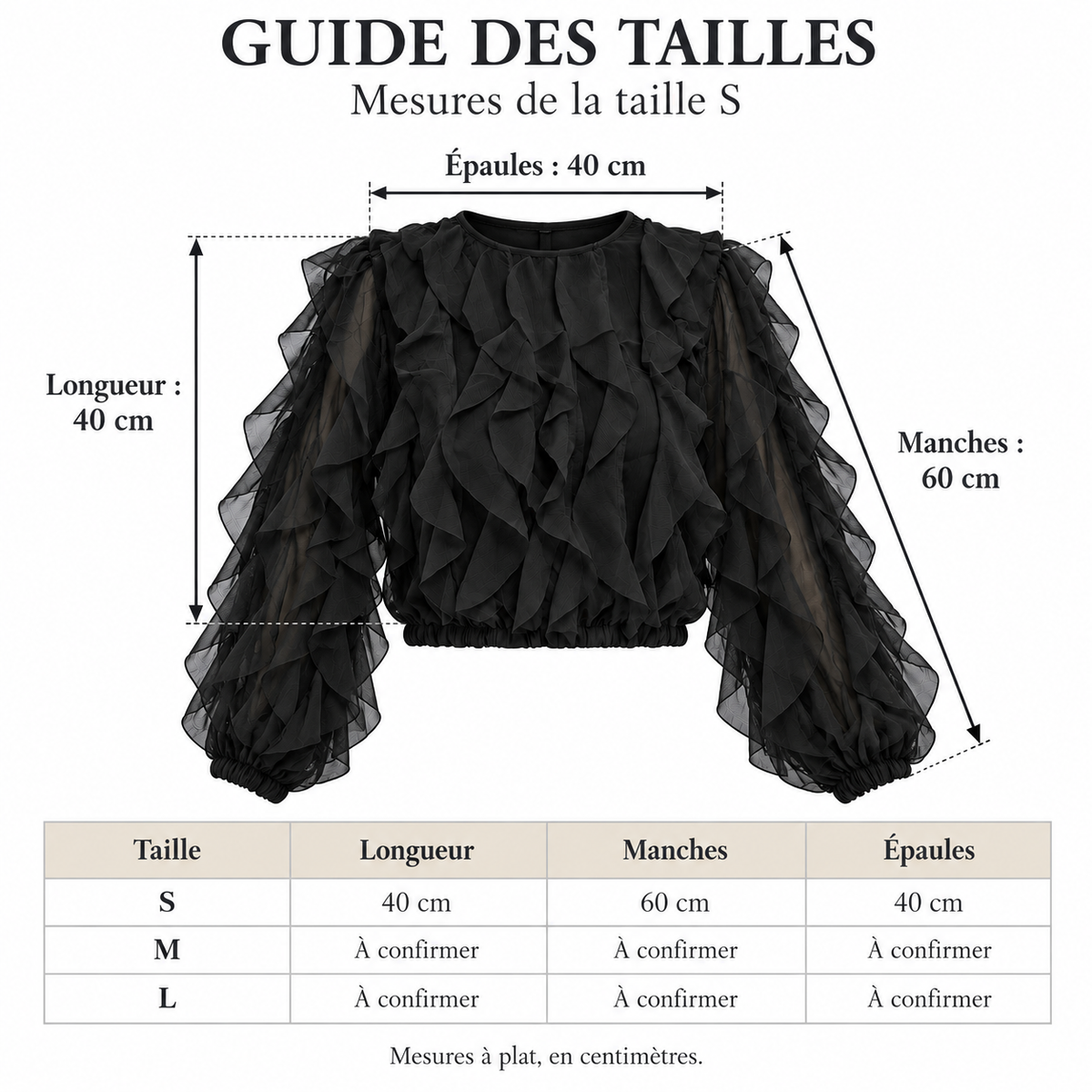 Blouse femme Céleste – Volants en cascade et dos ouvert à nouer