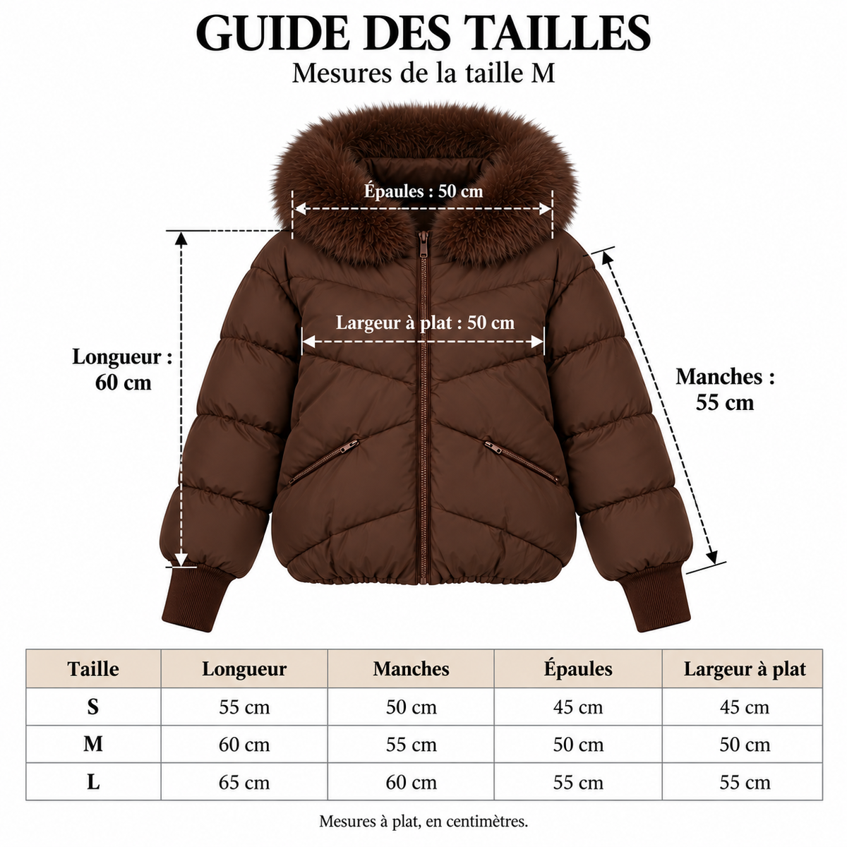Doudoune courte femme Naïa – Capuche bordée de fausse fourrure