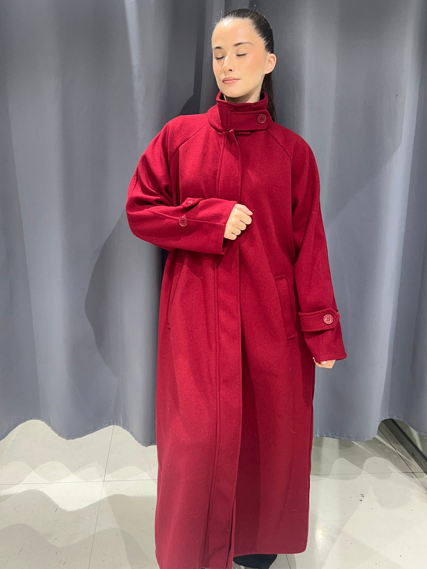 MANTEAU LONG OVERSIZE A COL MONTANT 231