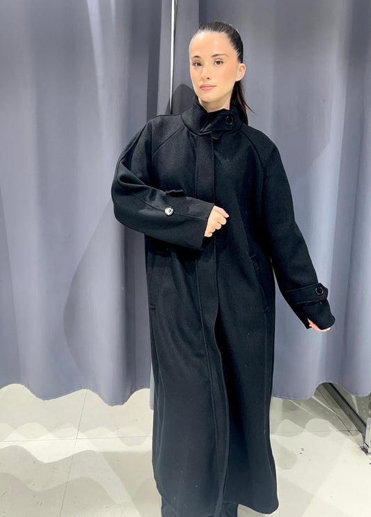 MANTEAU LONG OVERSIZE A COL MONTANT 231