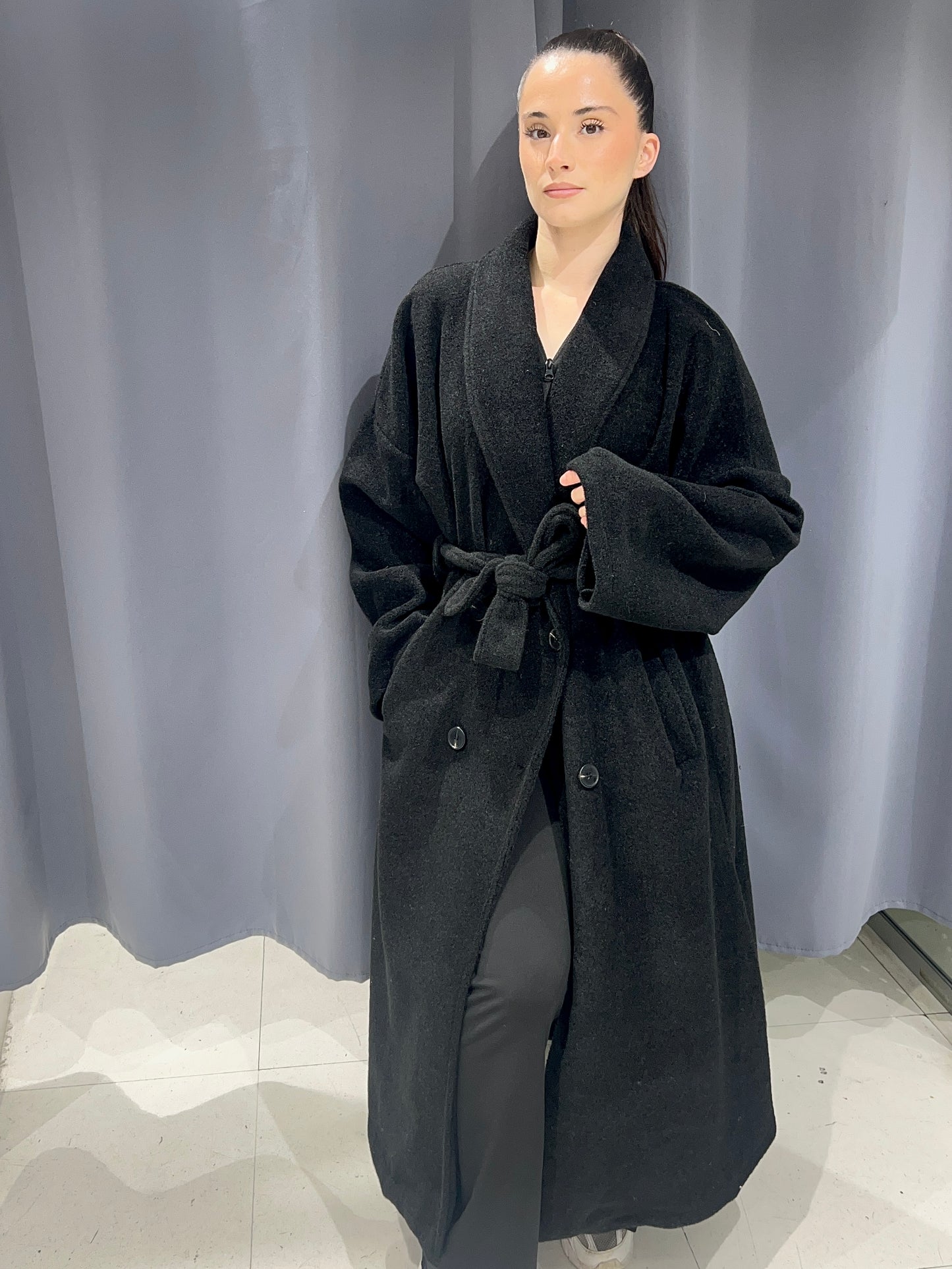 Manteau long oversize ceinture 243