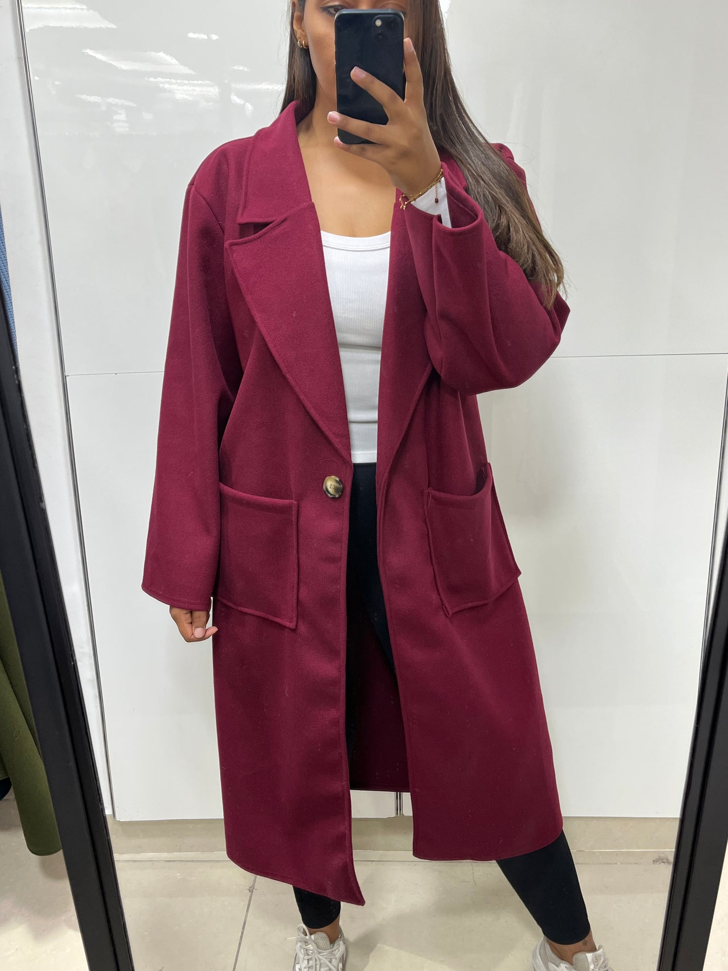 Trench long oversize BOUTON