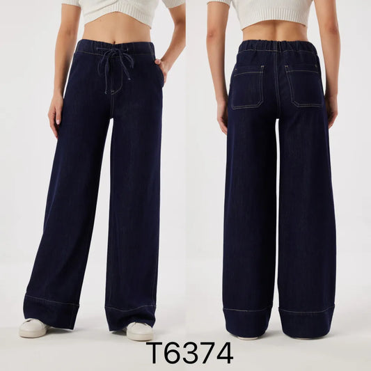 Jeans Large avec cordon ajustable