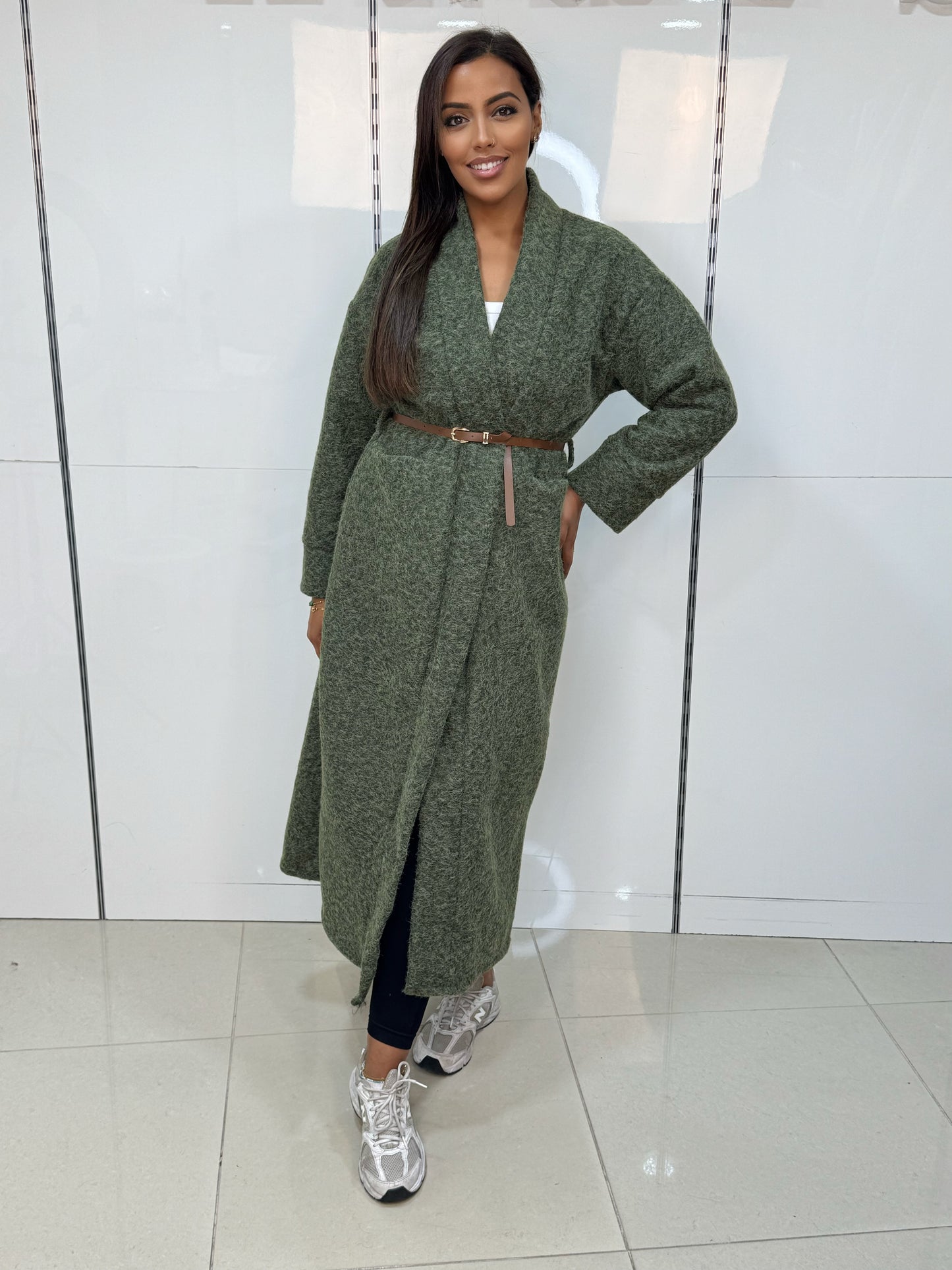 Veste chiné avec ceinture