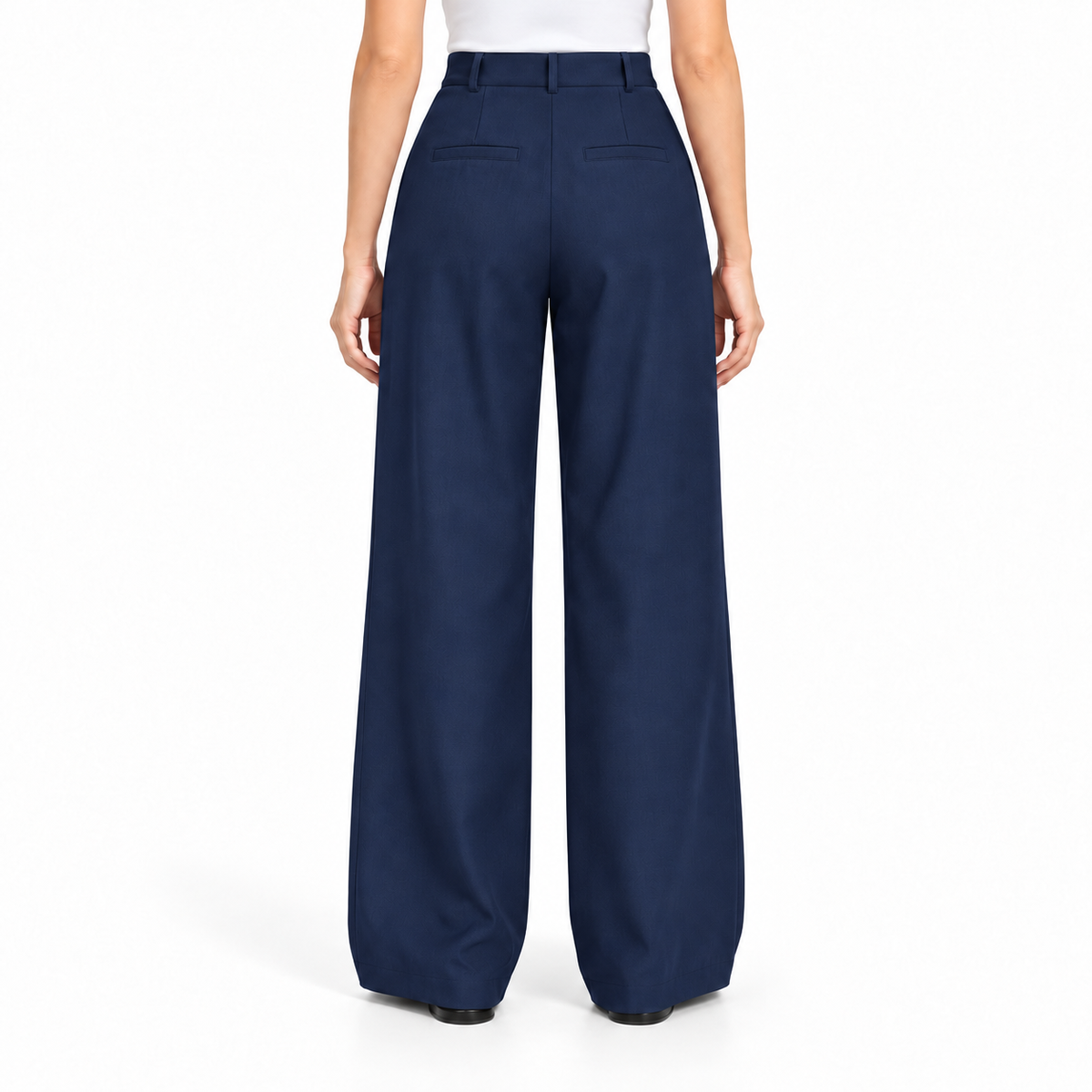Pantalon femme large à pinces style jegging – Taille haute