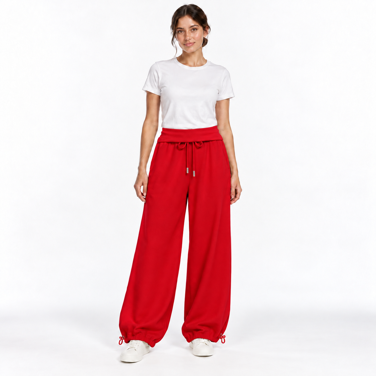 Pantalon Évasion – Femme à taille rabattue et chevilles ajustables