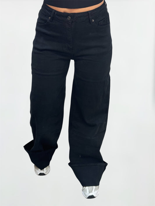 Jeans ourlet black