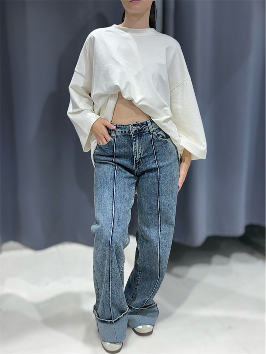 Jeans à ourlet 6015-1