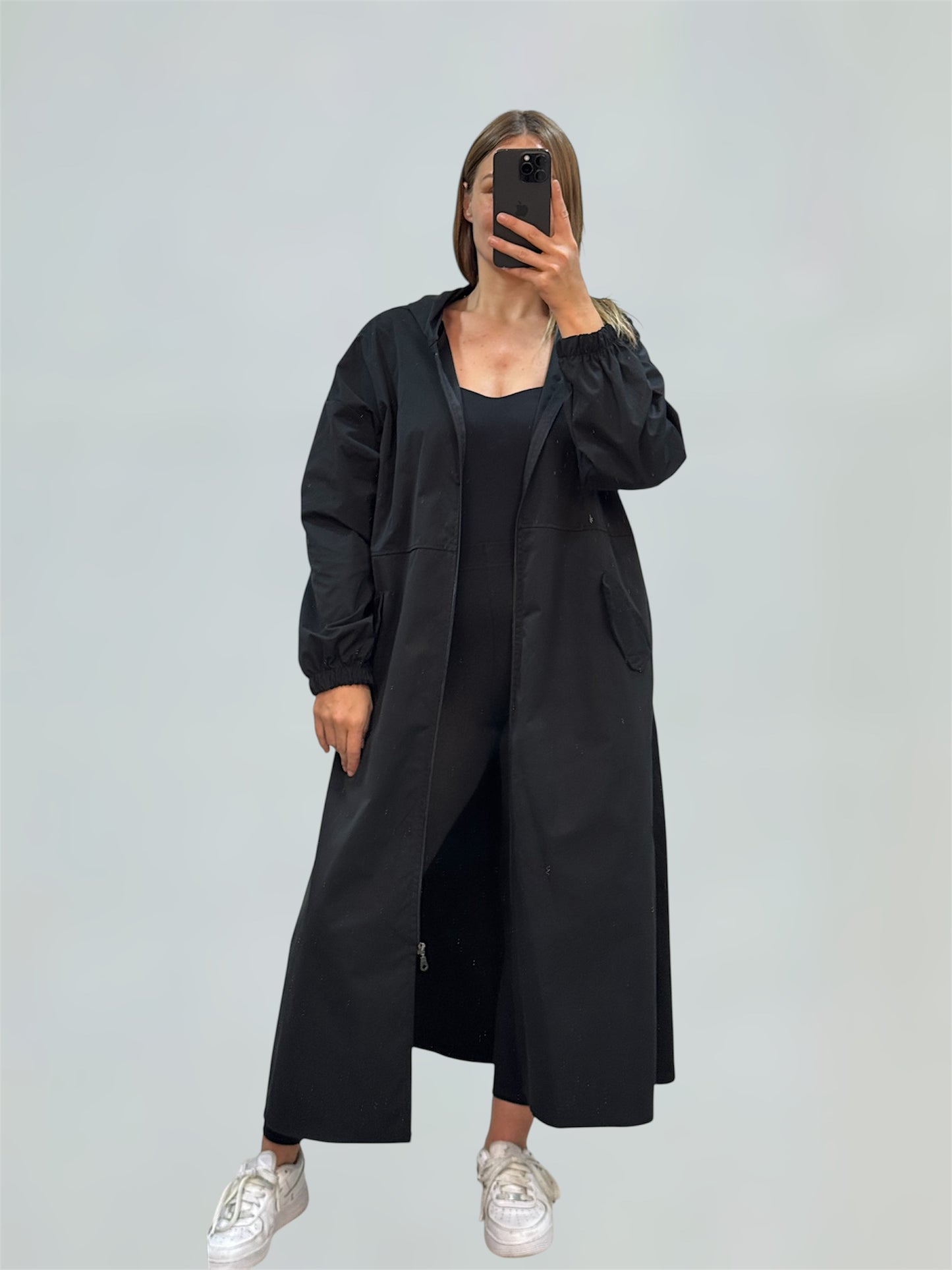 Parka longue poches