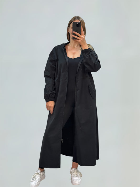 Parka longue poches