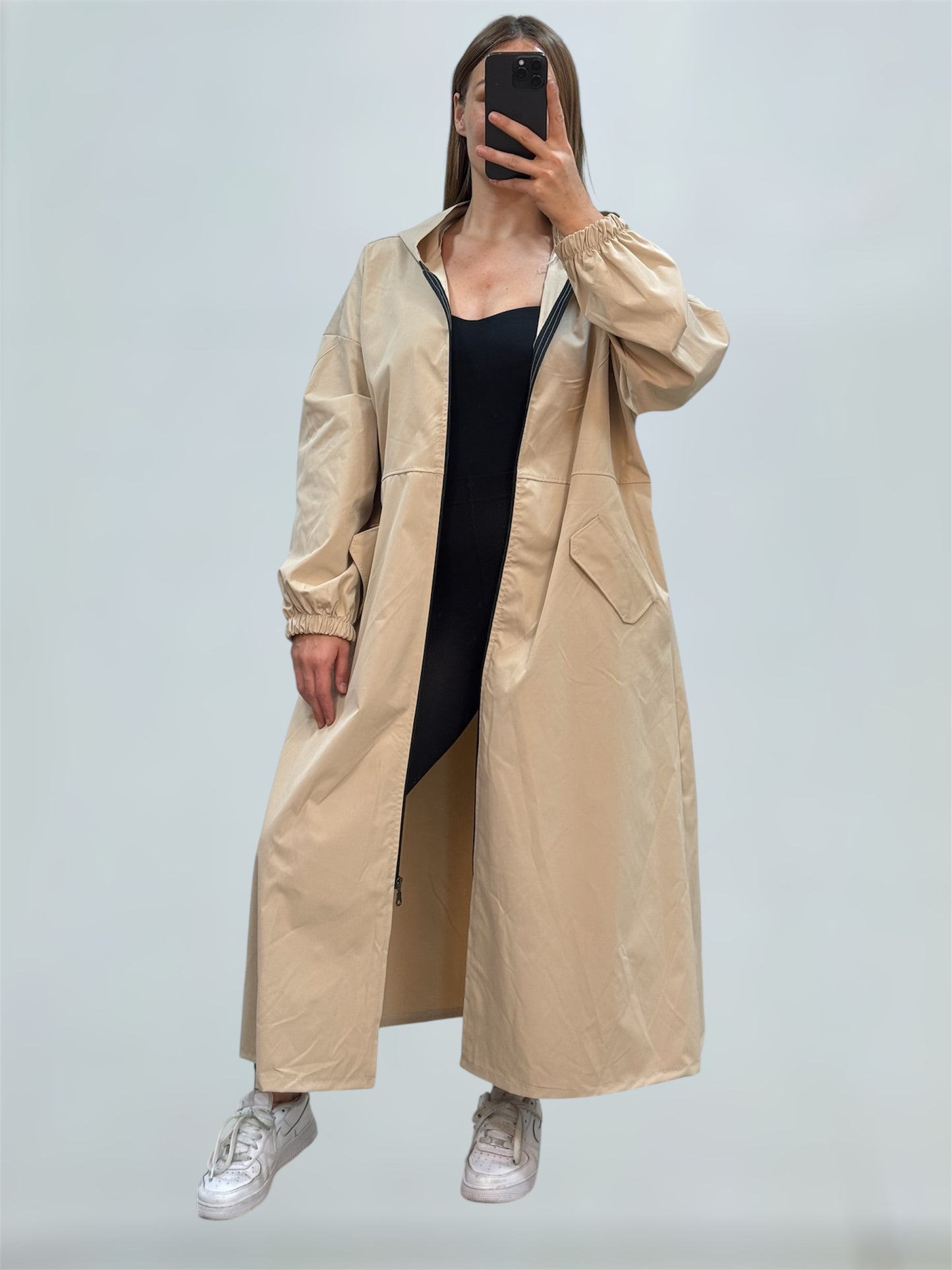 Parka longue poches